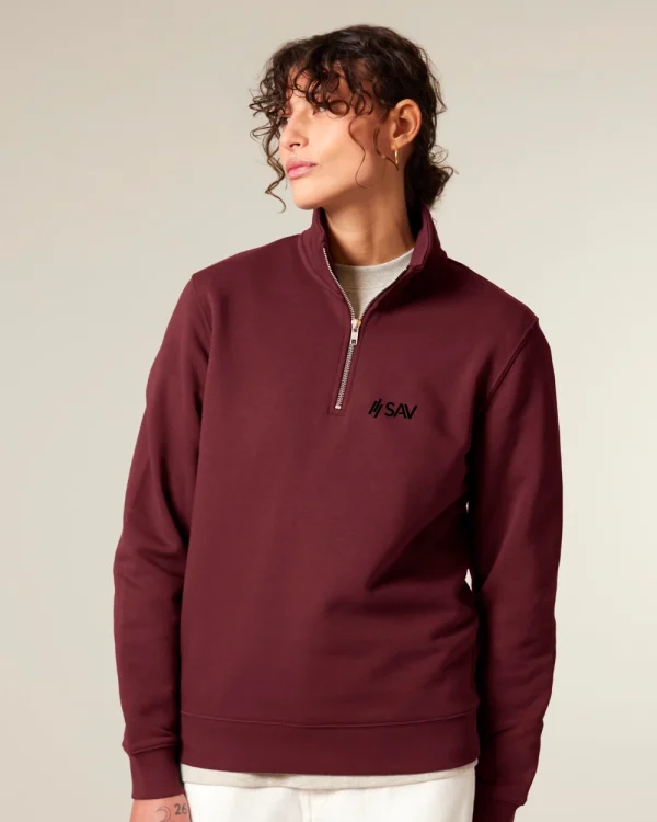 Zipper kaiserburgund  </br> bestickt