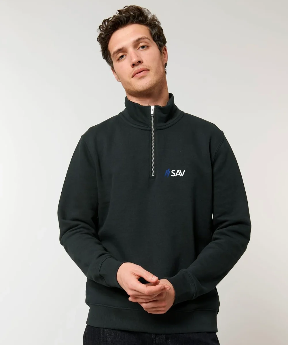 Zipper milanoschwarz  bestickt