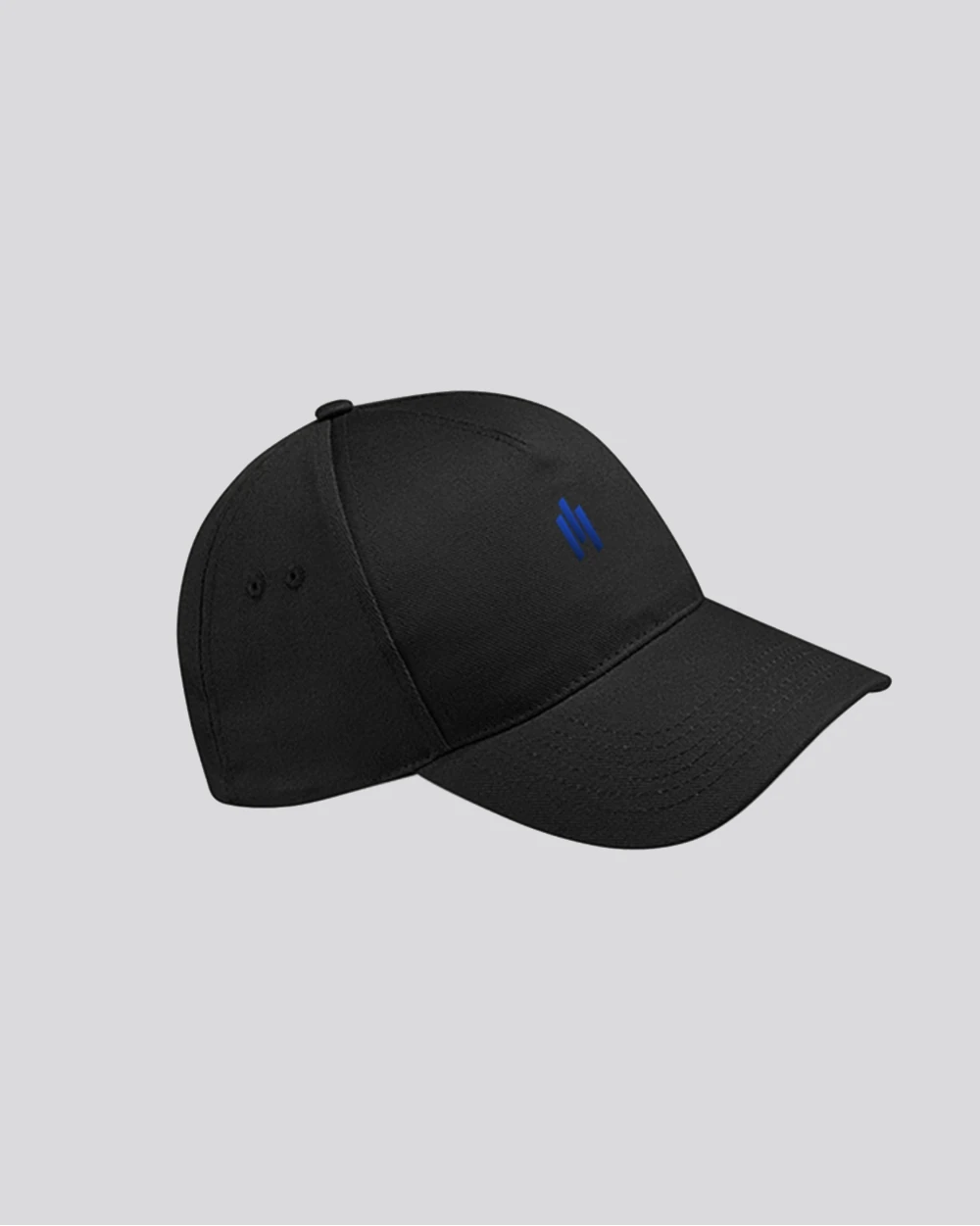 5-Panel Cap milanoschwarz  bestickt