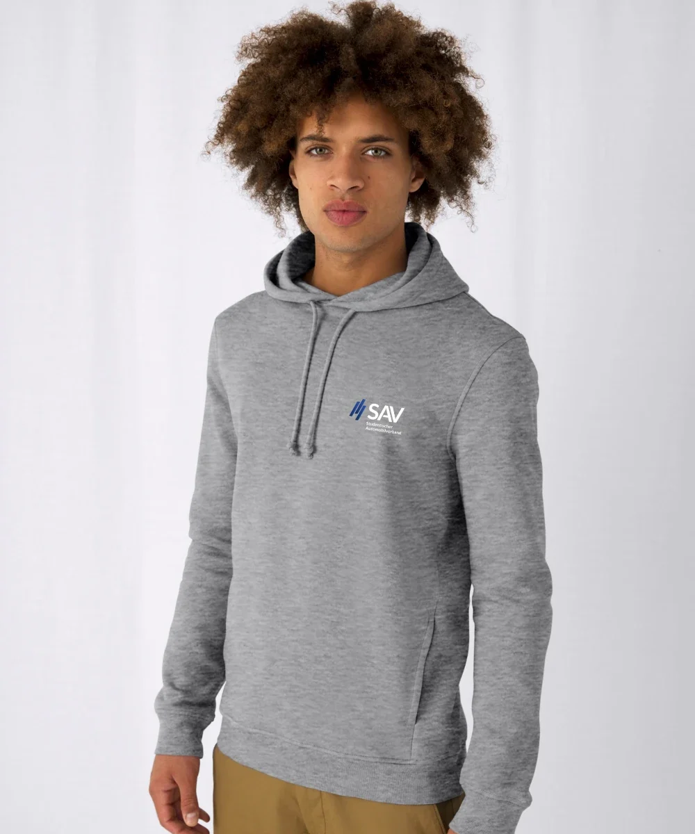 Hoodie modegrau  bestickt