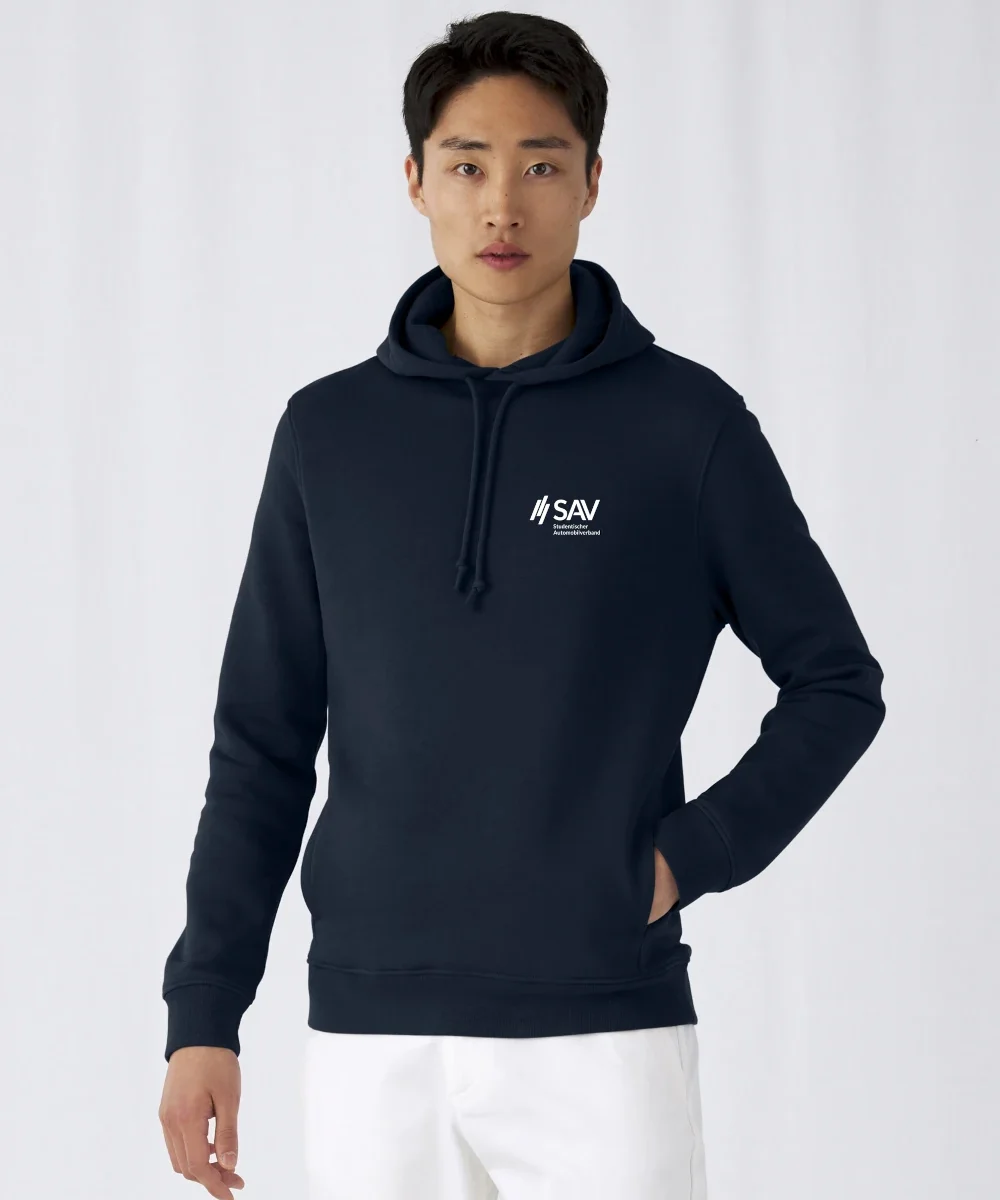 Hoodie navyblau  bestickt