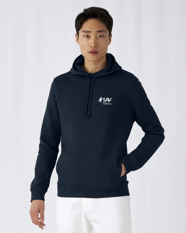 Hoodie navyblau </br> bestickt