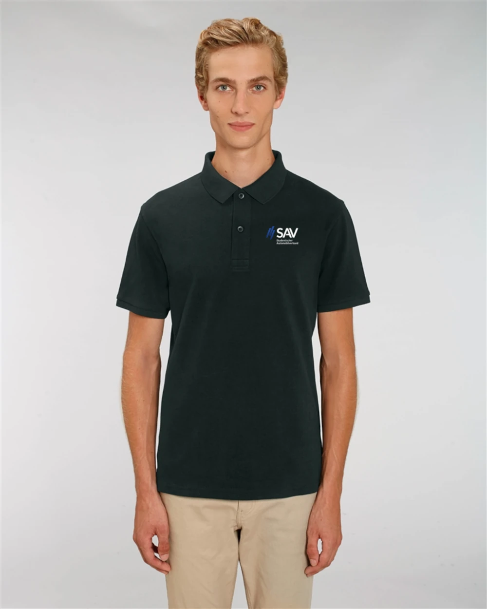 Polo milanoschwarz  bestickt