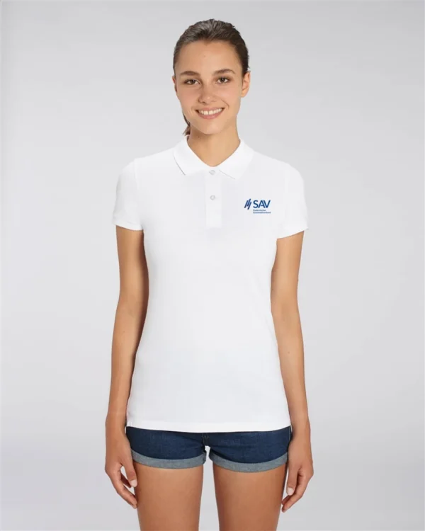 Polo kristallweiß </br> bestickt