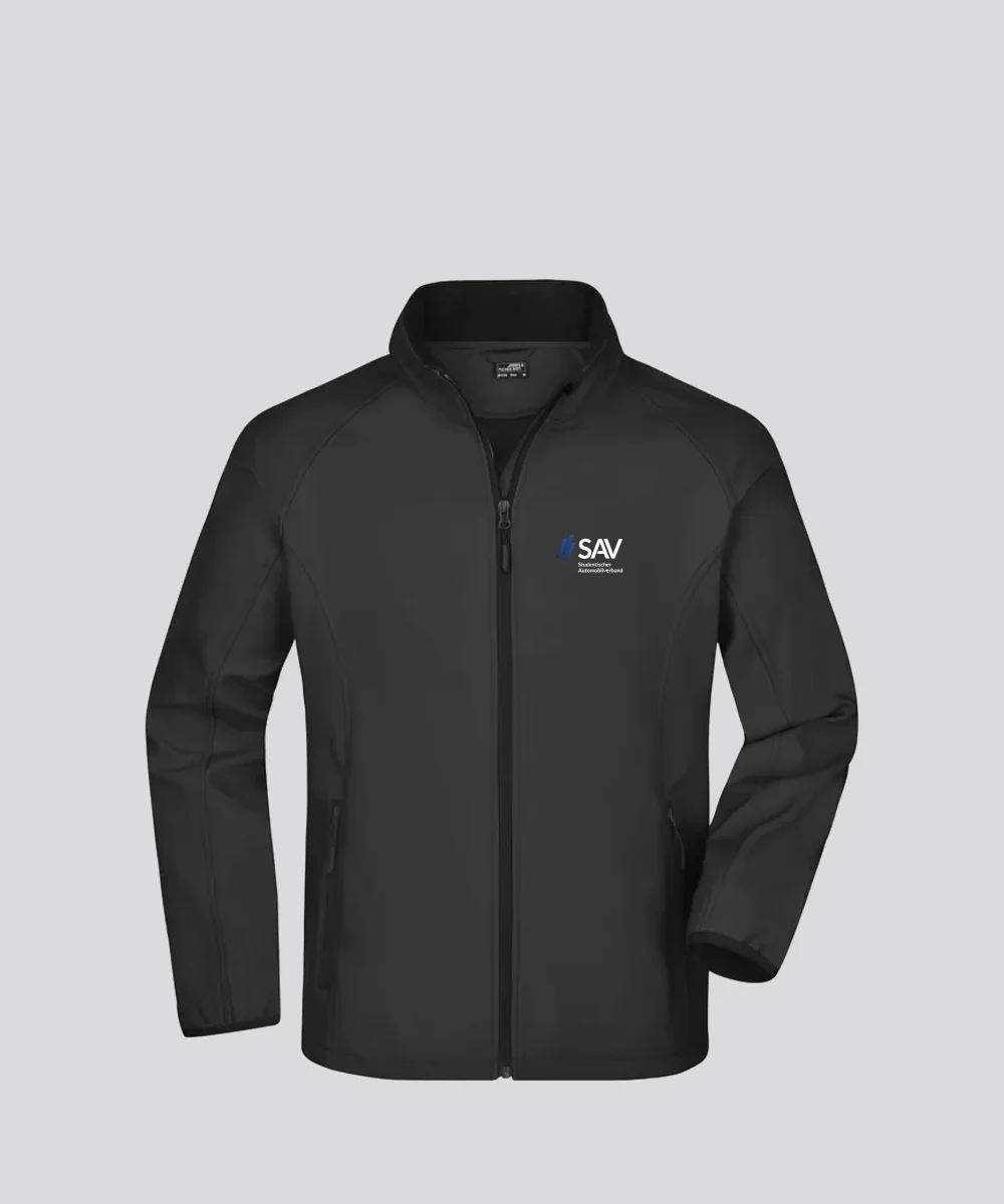 Softshelljacke milanoschwarz  bestickt