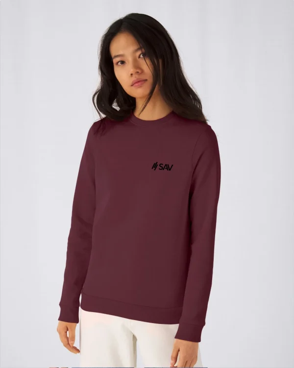 Sweater kaiserburgund </br> bestickt